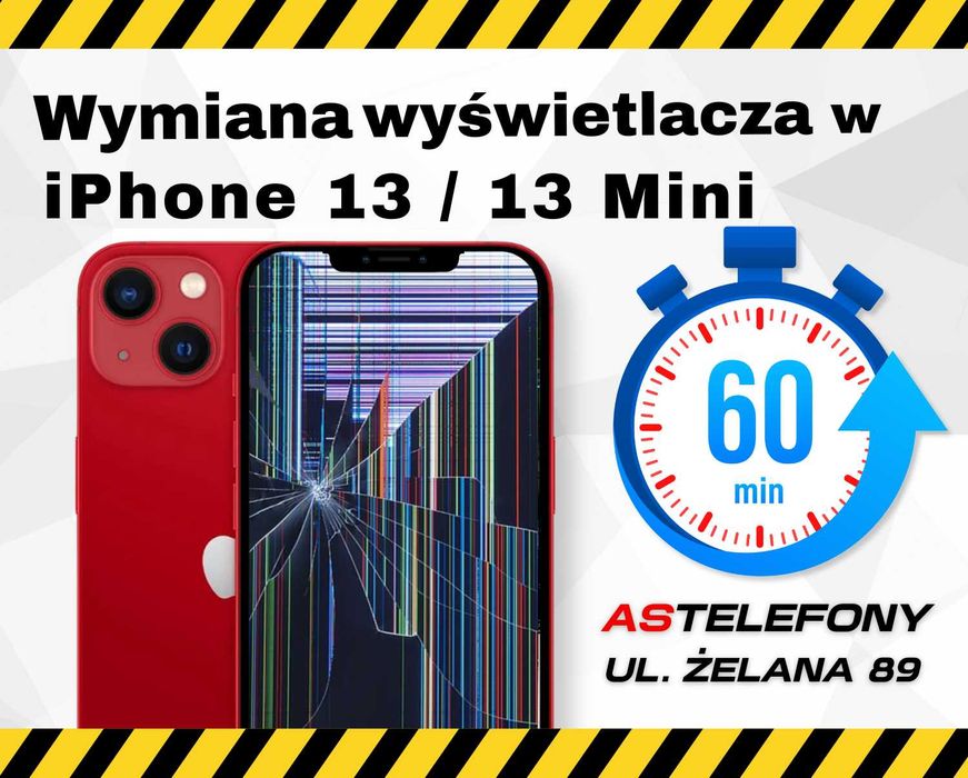 Wyświetlacz szybka LCD iPhone 13 wraz z usługą wymiany Żelazna 89