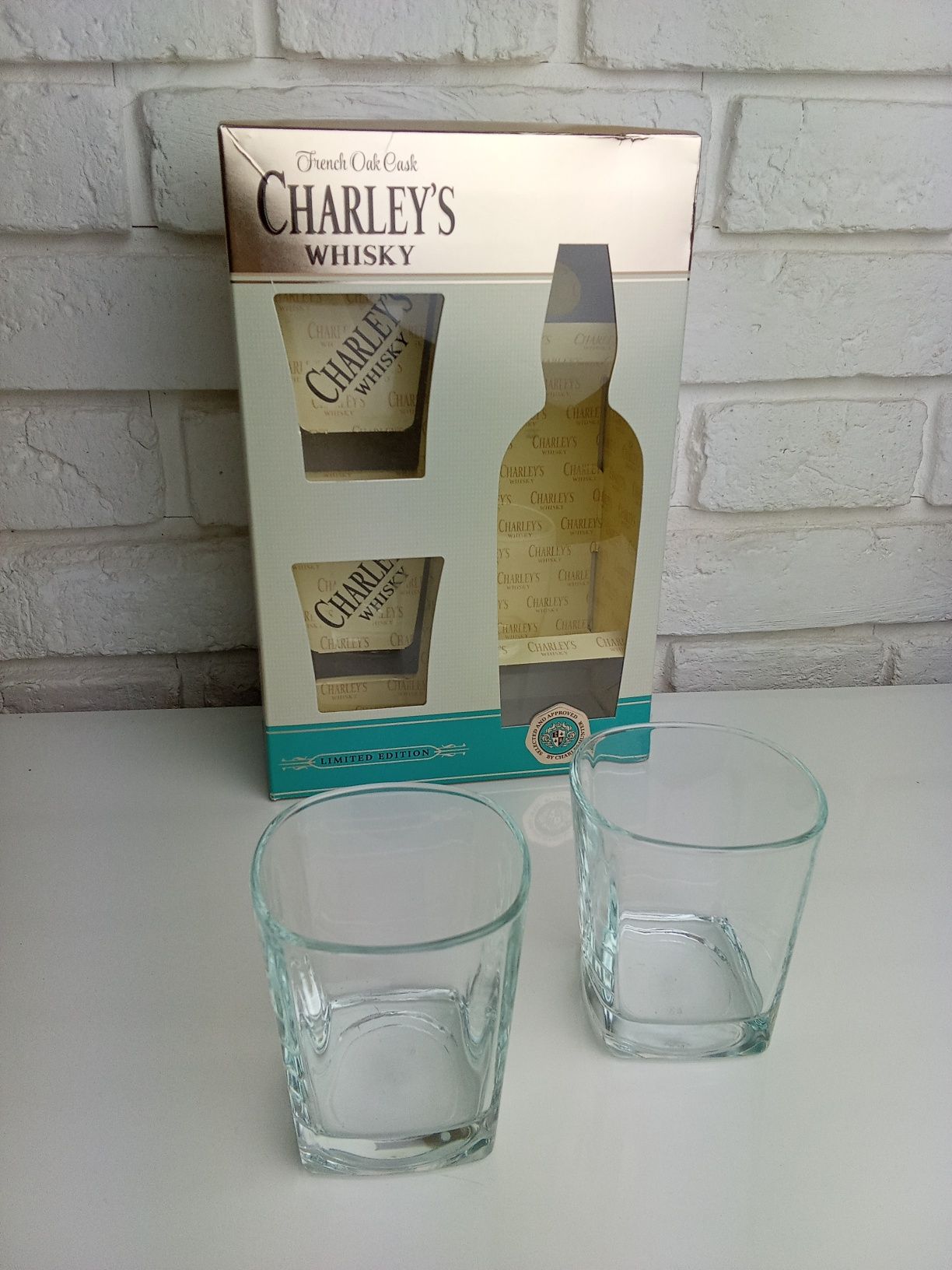 Komplet 2 szklanek charley's whisky szklanki do whisky