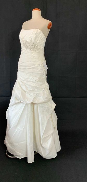 Nowa suknia ślubna z metką Lohrengel 40 L ivory glamour linia a satyna