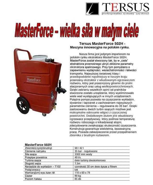 Odkurzacz Piorący Ekstraktor Masterforce 502H