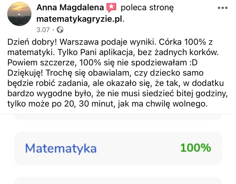 Korepetycje z matematyki z nauczycielką kursu Matematyka Gryzie