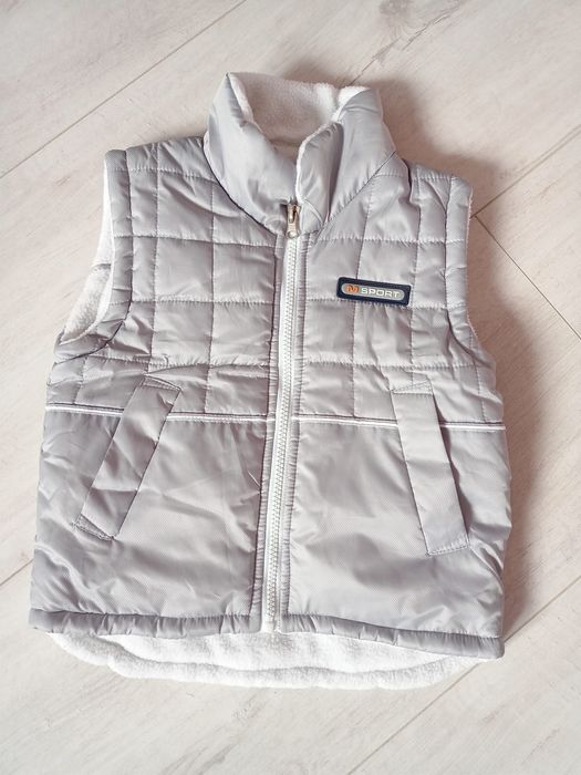 Płaszcz 116 chłopięcy kurtka czarna elegancka Next zestaw kamizelka TC