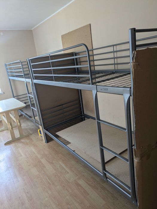 Łóżko piętrowe metalowe ikea svarta 1szt