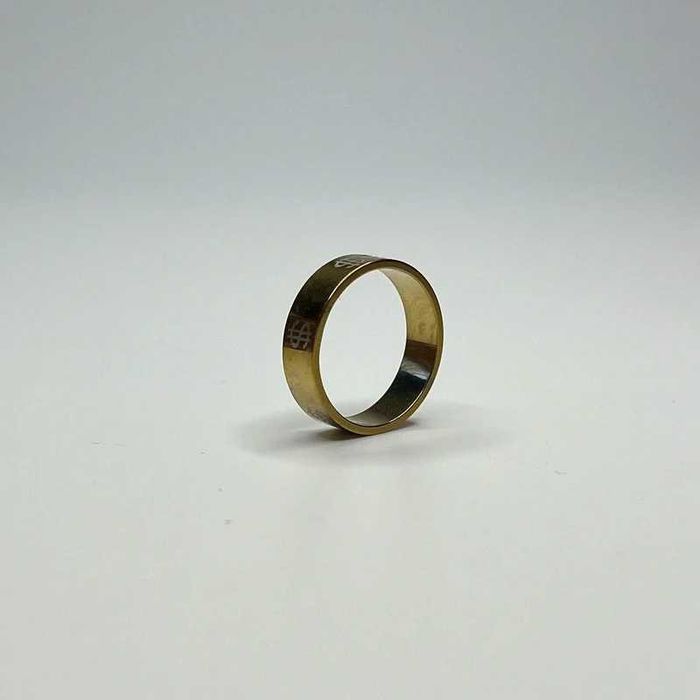 Sygnet pierścionek obrączka ring dolar złoty