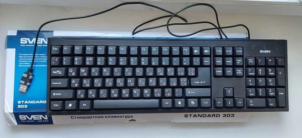 Клавіатура SVEN Standard 303 USB чорна