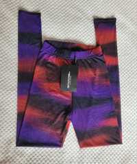 PrittyLittleThing nowe efektowne kolorowe legginsy damskie siateczkowe