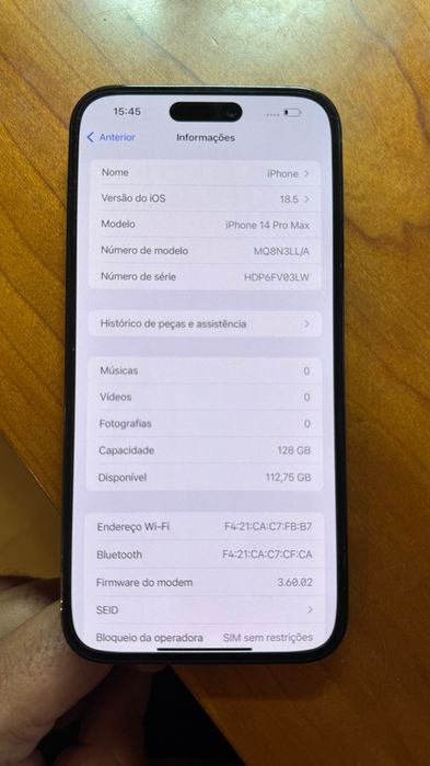 iPhone 14 Pro Max 128GB – Preto