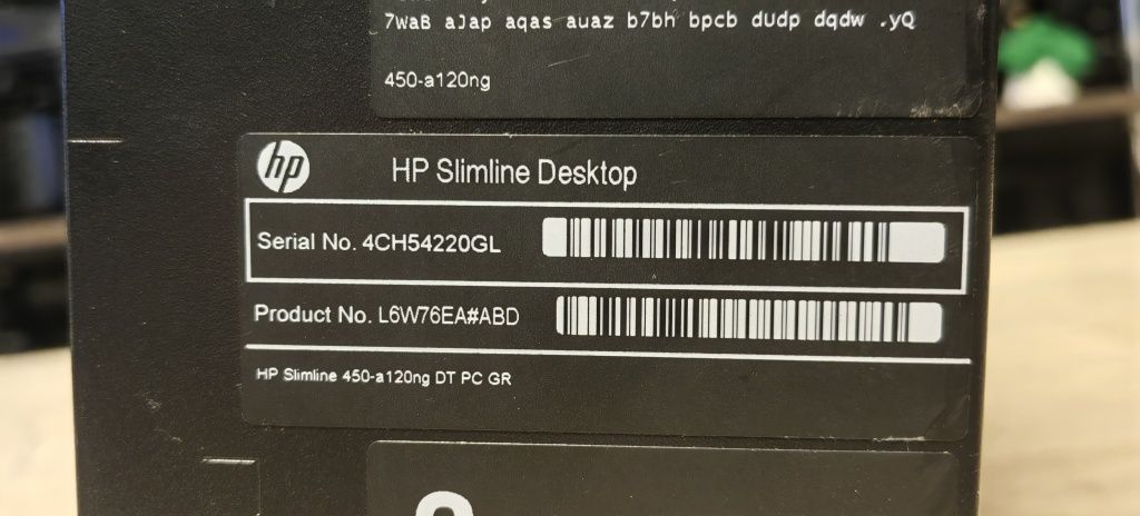 Комп'ютер HP Slimline Desktop/AMD A6-6310/Ram 8Gb/HDD No/Дефект