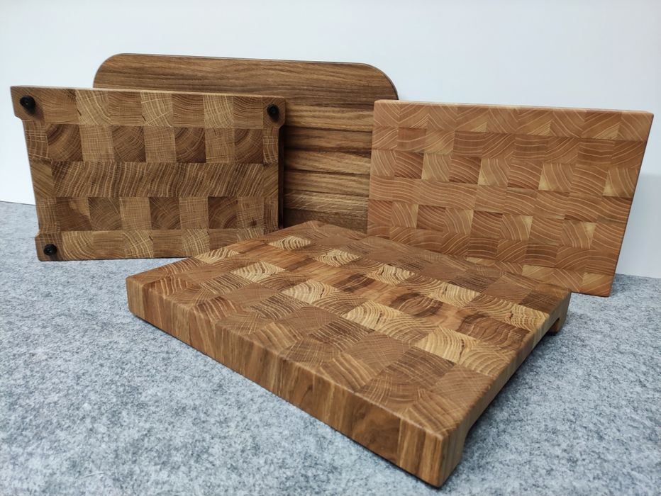 Deska sztorcowa dębowa do krojenia - serwowania 30x36