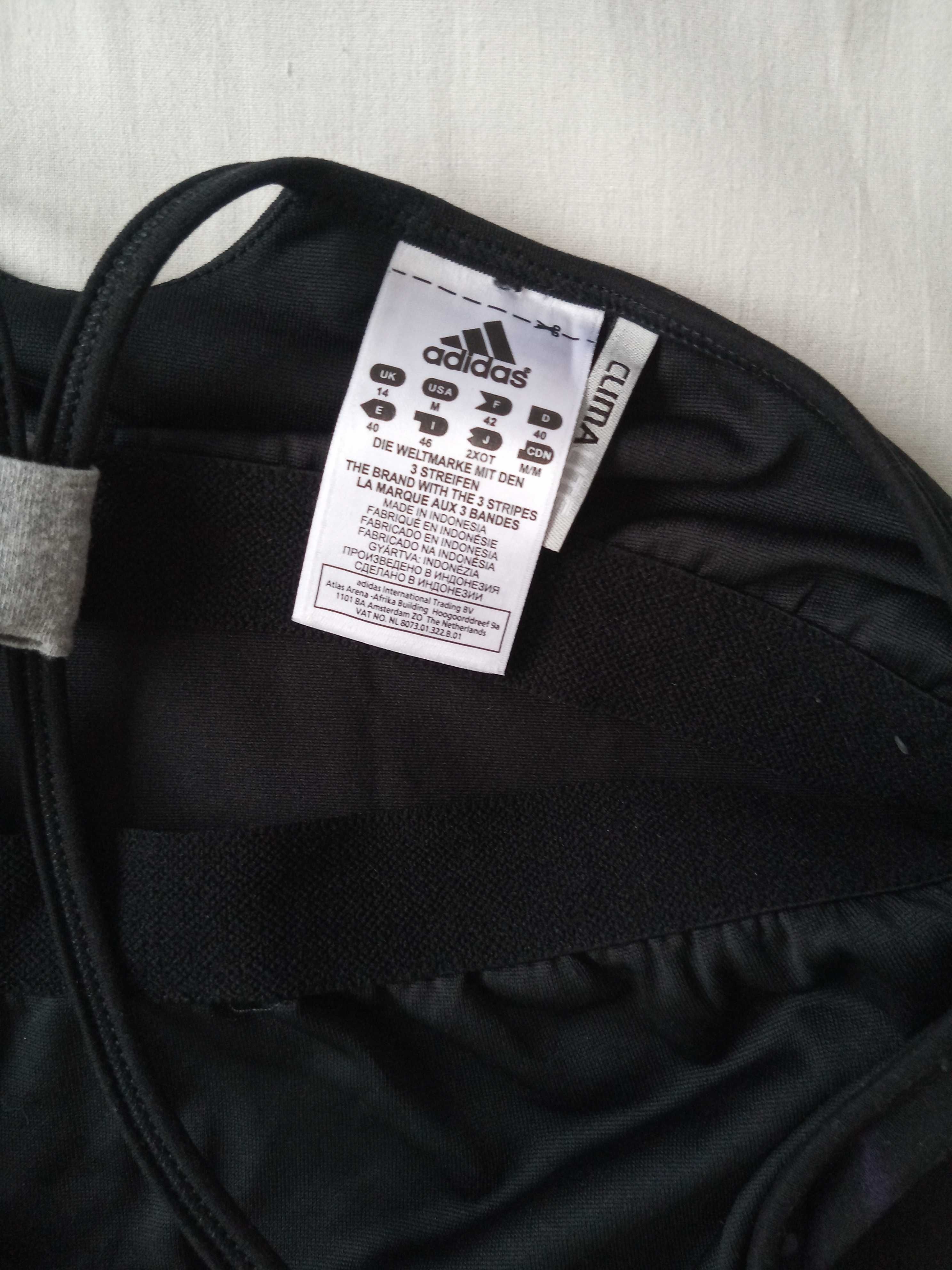 Koszulka top ADIDAS Climalite, czarno-foilet bokserka damska 40/42 L/M