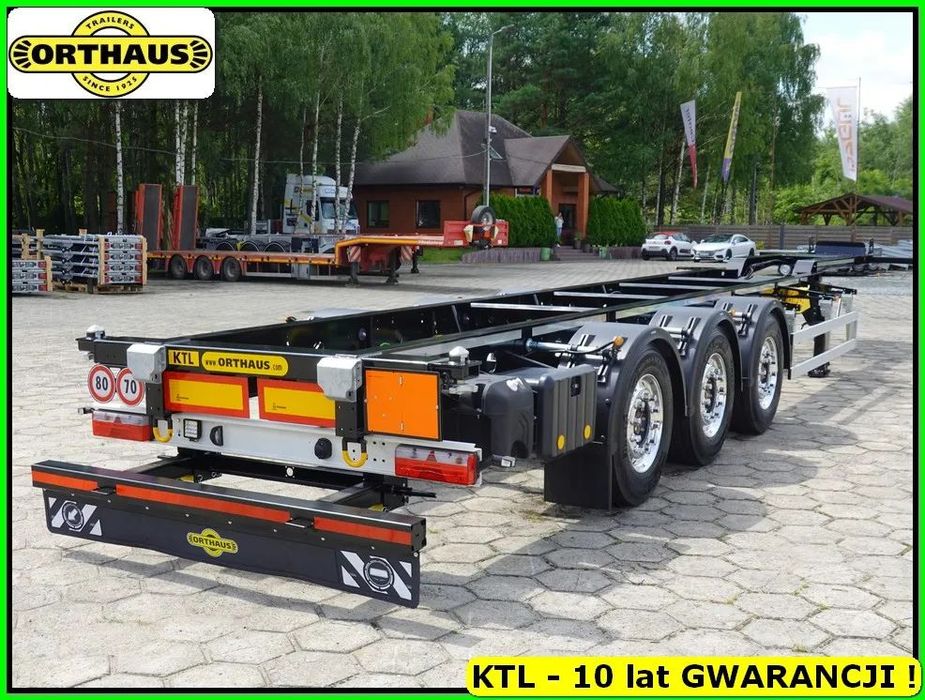 Orthaus Podkontenerowa LIGHT / 3.990 kg, / 40-45 Ft HC !  GOTOWA DO ODBIORU !!!  SAF, 2 x oś podnoszona, zderzak wysuwany !!!