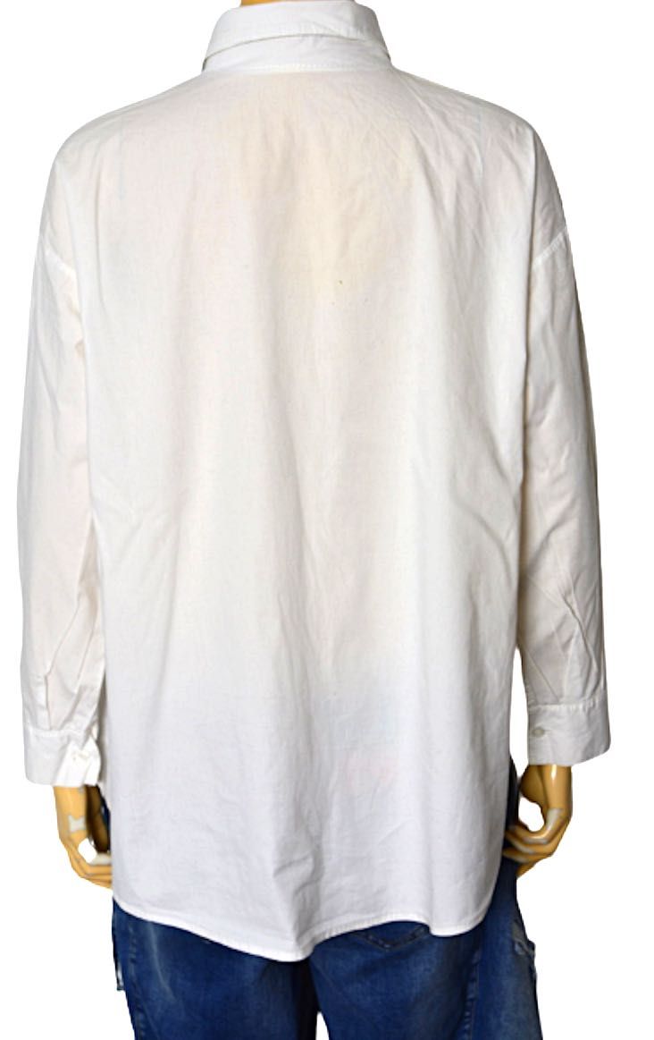 Włoska bawełniana bluzka asymetryczna falbany l xl xxl 40 42 44