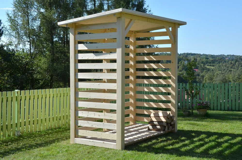 Solidna drewutnia wiata schowek na drewno 4m3 (złożona, transport) C24