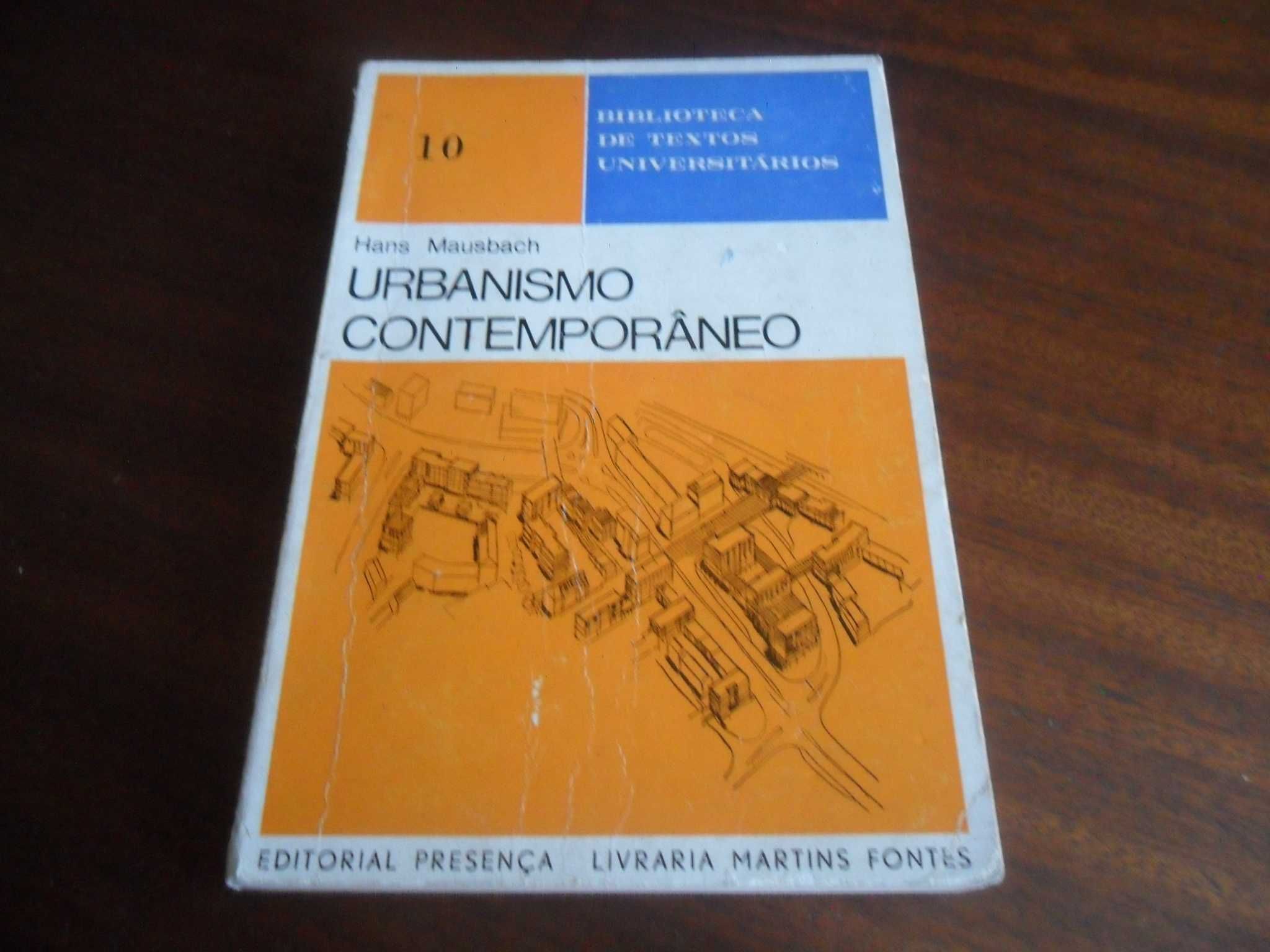 "Urbanismo Contemporâneo" de Hans Mausbach - 1ª Edição de 1974