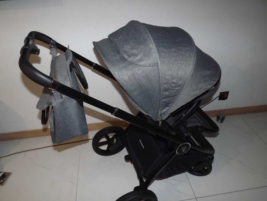 Venicci upline szary 3w1 Tapicerki ,stelaz bardzo ladny Fotelik Cybex