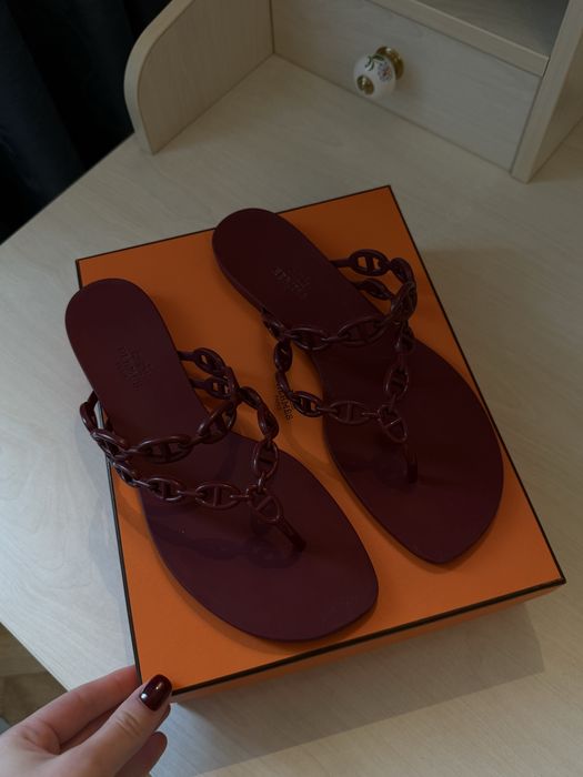 hermes резинові шльопанці оригінал