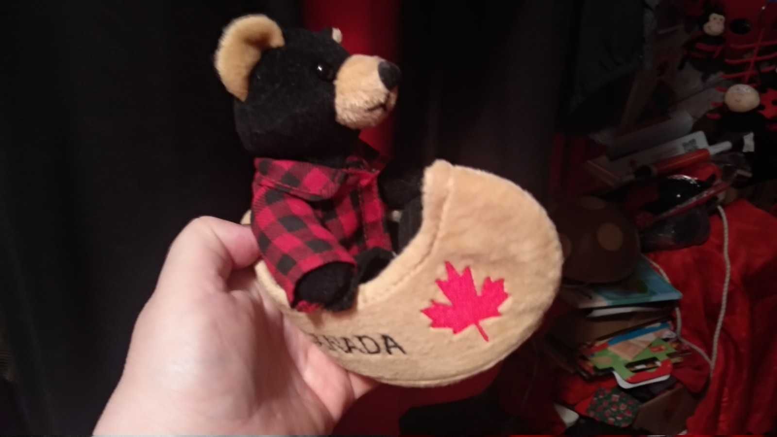мягкая игрушка медведь мишка каноя Канада Canada флаг кленовый лист