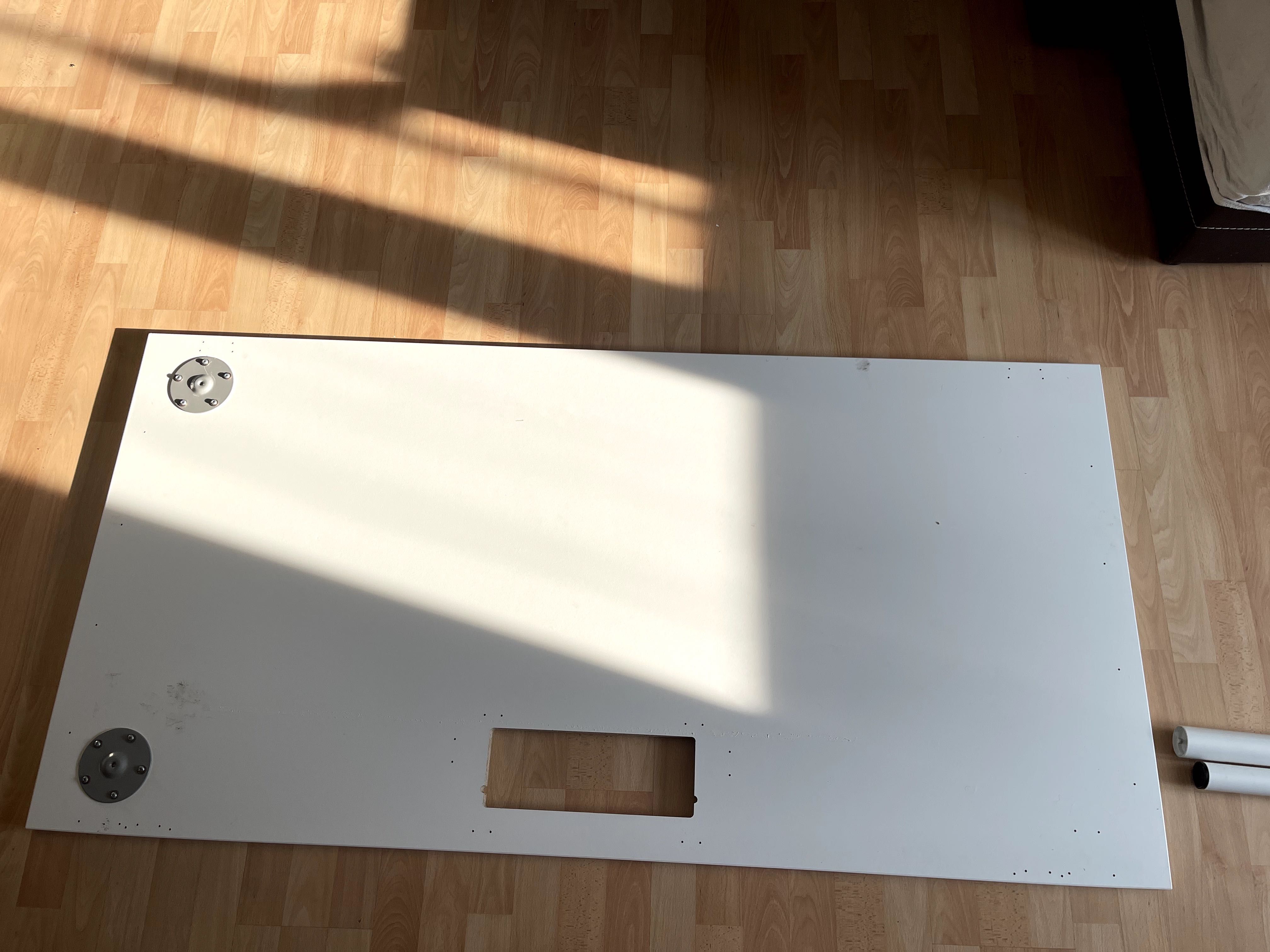 Biały blat pod biurko 160x80 cm