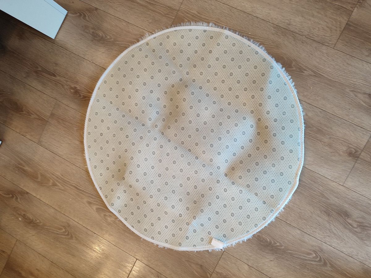 Nowy biały dywan okrągły 80 cm