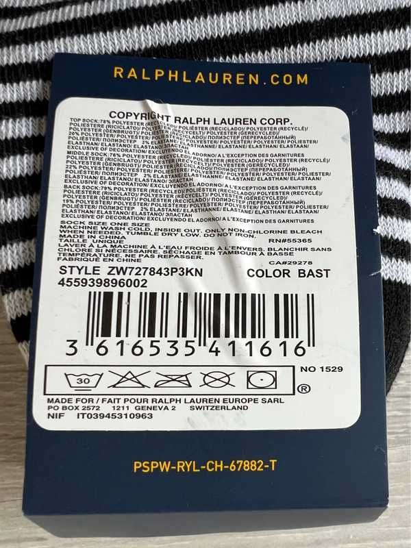 Polo Ralph Lauren skarpetki 3 pary zestaw