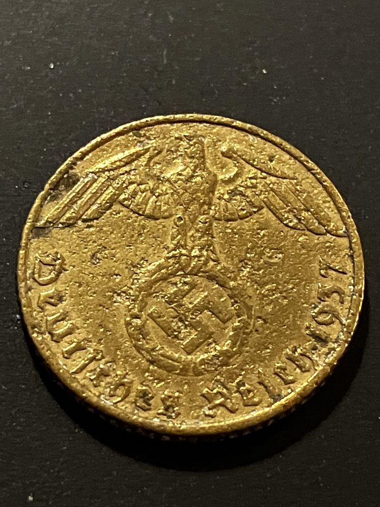 Niemcy III Rzesza 5 fenigów, pfennig 1937 rok mennica E