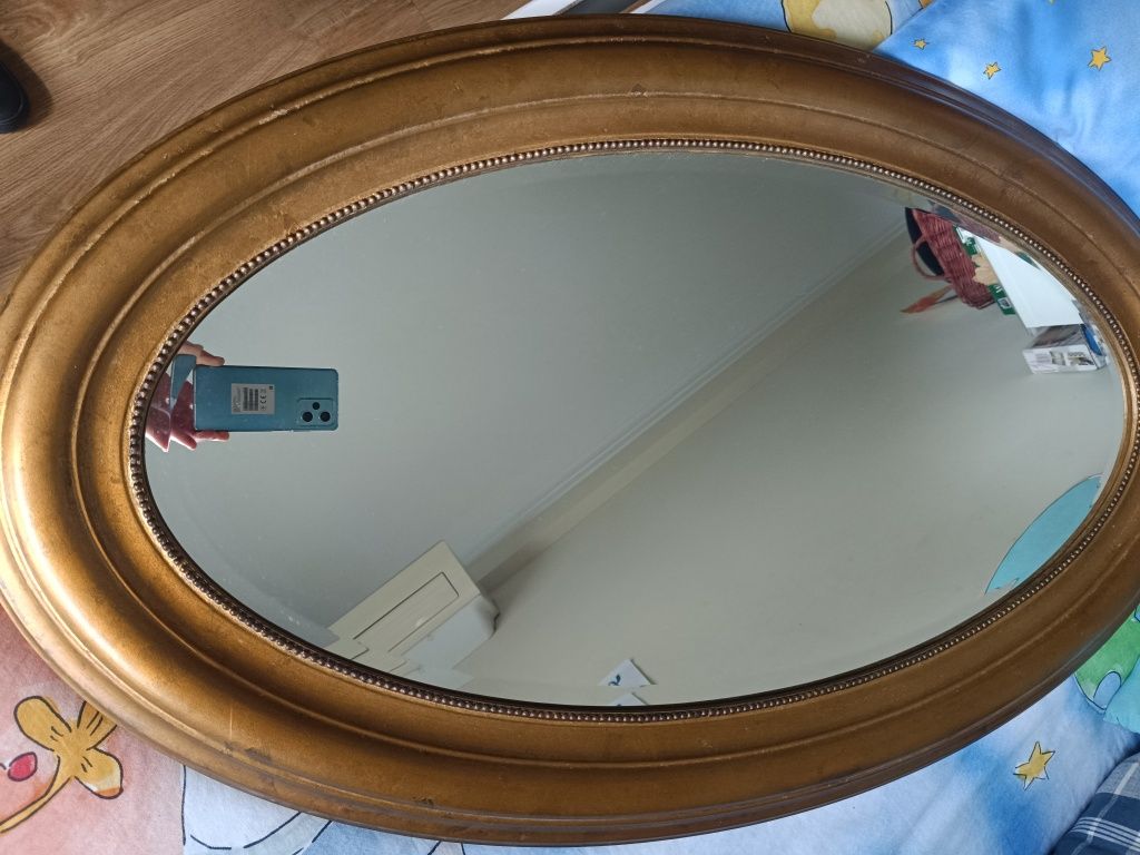 Espelho Oval Dourado _Ikea