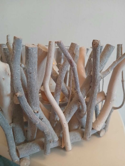 świecznik rustykalny ozdobny