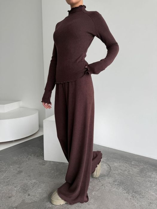 Тренд Жіночий Костюм Ангога Альпака Юкон Шоколад