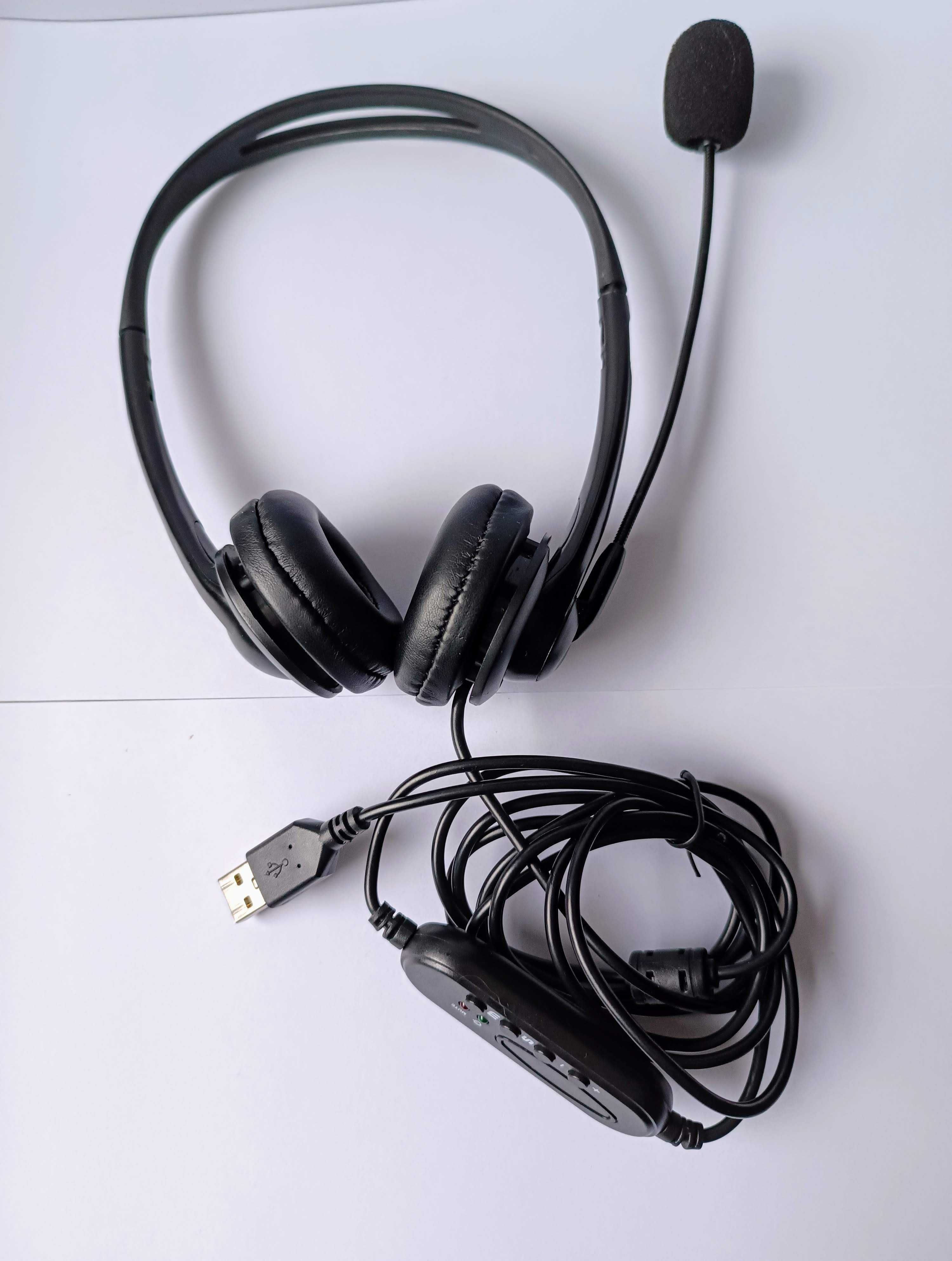 Profesjonalne słuchawki z mikrofonem - USB
