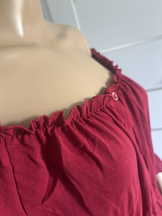 Suknia do sesji ciazowej malinowa bordowa noho L XL hiszpanka
