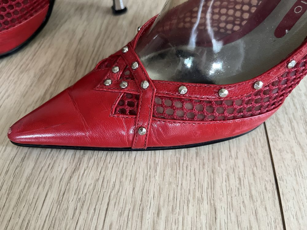 Buty szpilki czerwone rozm 37