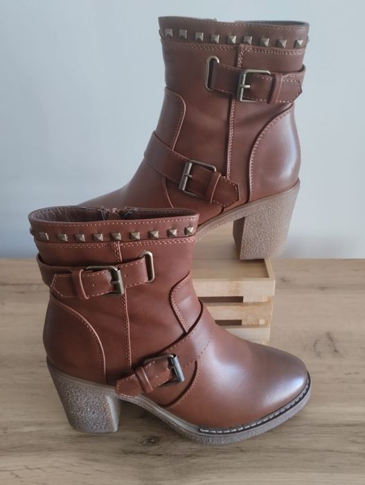 Super Made - Botas de cano médio com salto largo - EU 37