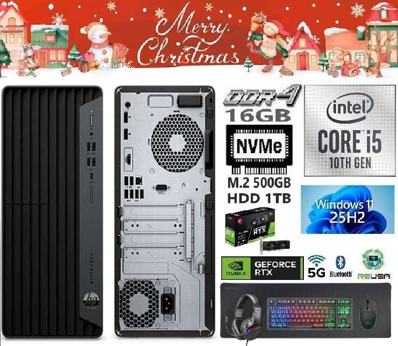 Pç Gamer Natal HP 10ªG|i5-4.3G|16G|NVMe512G+HD1TB|RTX3050-6G|5G+BT|W11