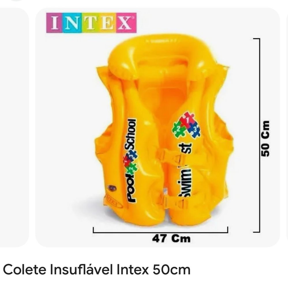 Coletes insufláveis Intex (2 coletes)
