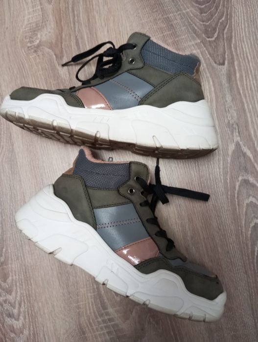 Buty Botki sneakersy zinowe jesienne wiosenne  ocieplane dziewczęce r