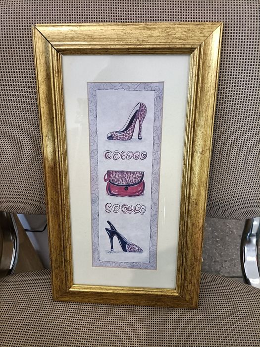 Złota ramka vintage retro obraz dekoracja na ścianę plakat złota ramka