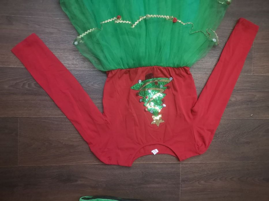 Карнавал маскарад костюм Ельф помічниця Санта Клауса 11 12 років Різдв