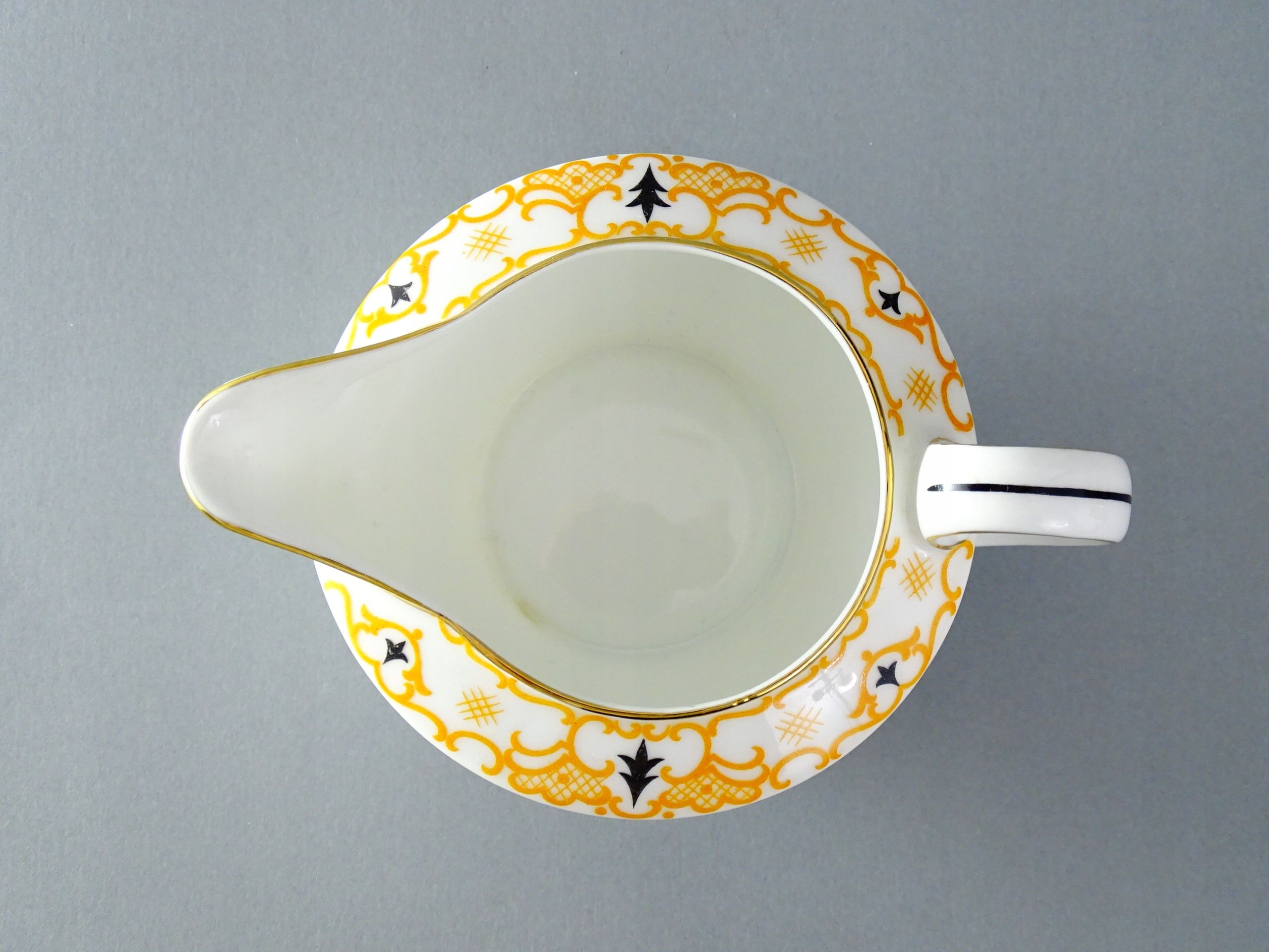 art deco porcelanowy mlecznik zeh scherzer