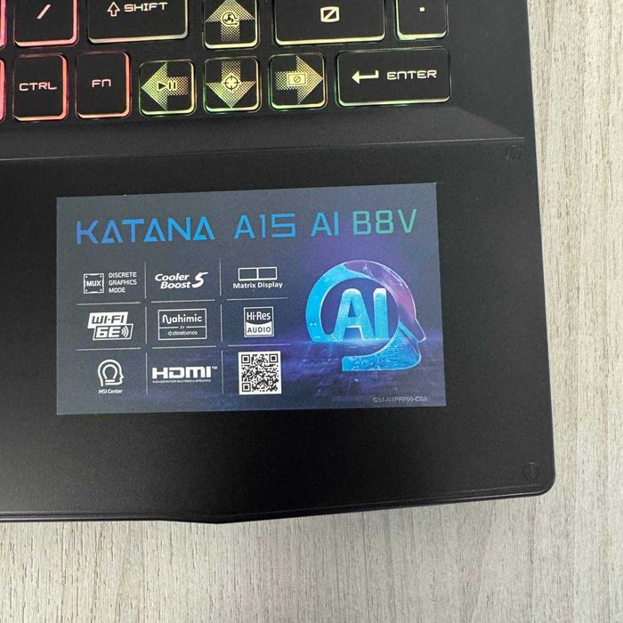 MSI Katana A15 AI B8VG 144Hz Ryzen 9 8945HS 16GB 1TB RTX 4070