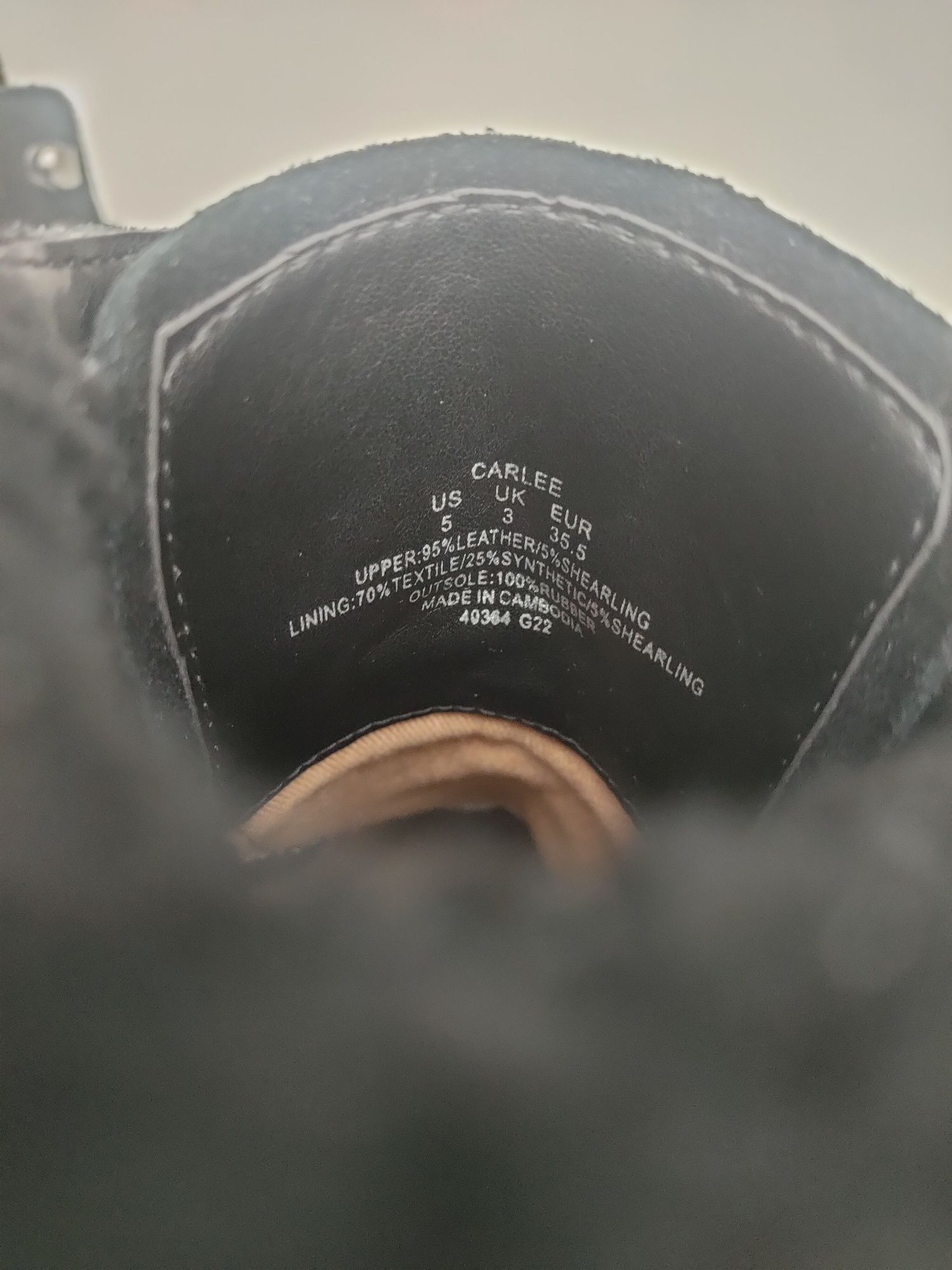 Buty Ralph Lauren trapery skórzane ocieplane r. 35,5 22,5cm