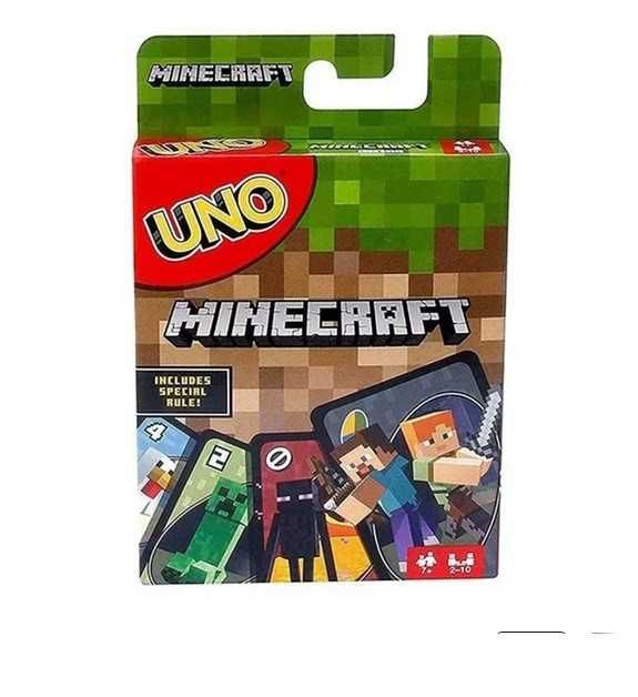 Gra karciana rodzinna UNO Minecraft na prezent urodziny karty UNO
