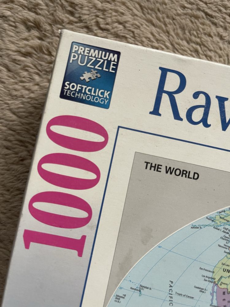 Puzzle 1000 elementów mapa świata dla wytrwałych