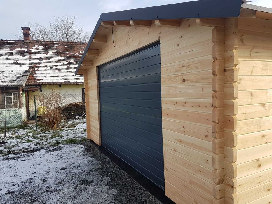 Garaż drewniany domek gosp od19,8m2 ściana z litego drewna gr od 44mm