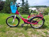 Rower dla dziewczynki 18 cali, aluminiowa rama, Leader Fox