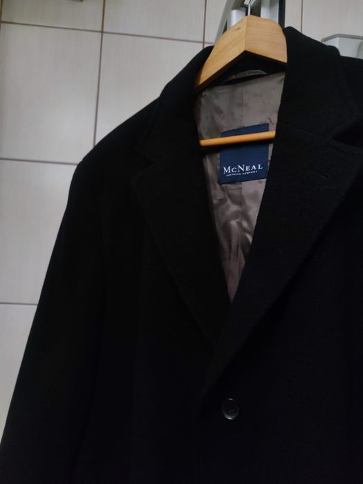 płaszcz XL McNeal coat dyplomatka overcoat wełna wool wełniany wool bl