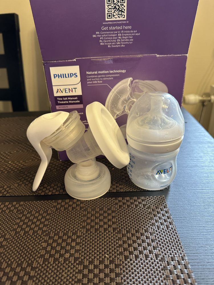 Механічний молоковідсмоктувач Philips Avent з пляшкою