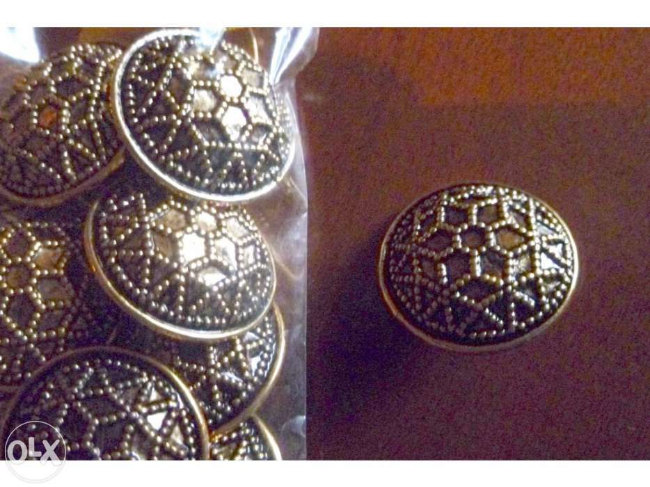 Botões "Vintage" ouro e prata