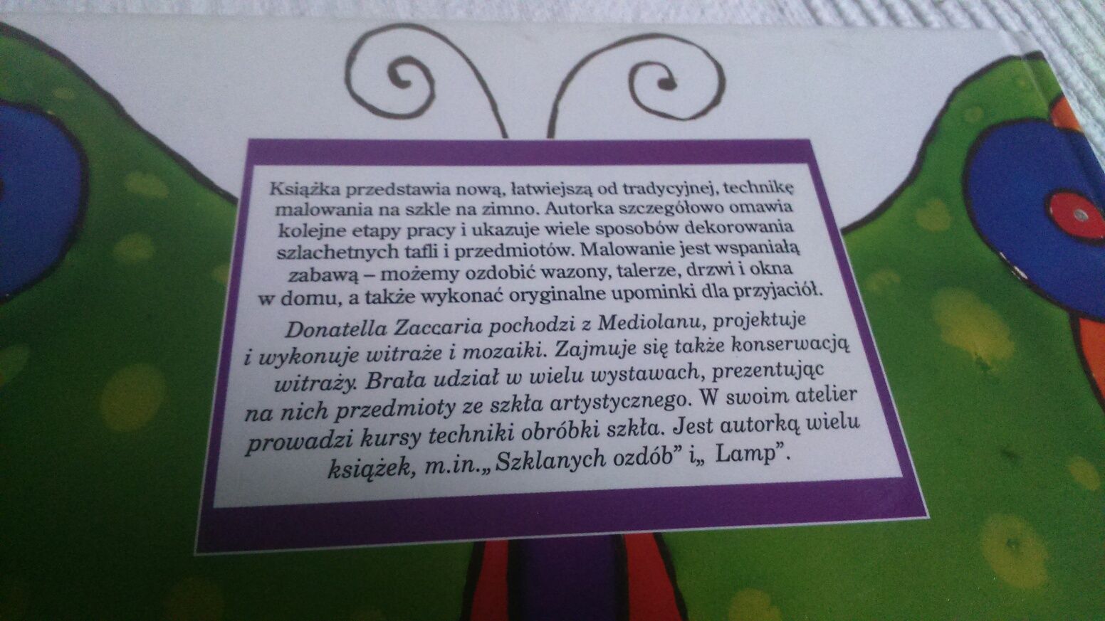 Nowa książka 'Malowanie na szkle' Donatella Zaccaria malarstwo hobby