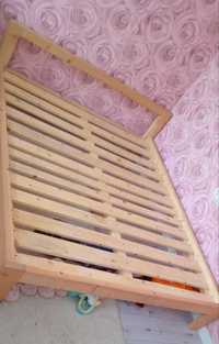 Ліжко двухспальне дерев'яне повністю 160/200