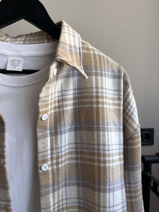 Нова  сорочка в клітинку оверсайз унісекс клітчаста рубашка